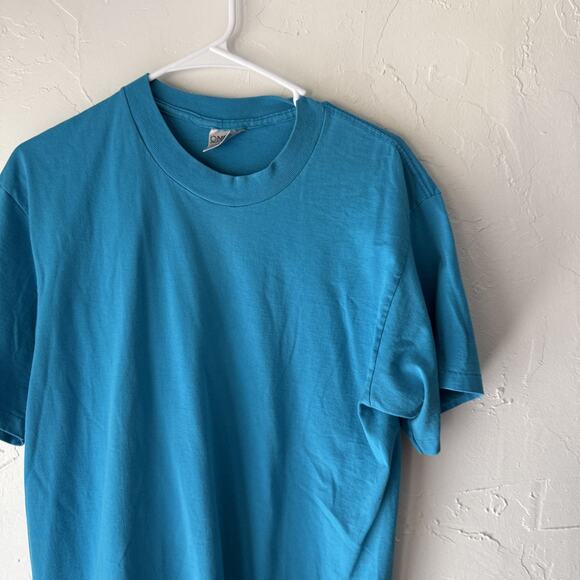 Vintage Oneita Shirt Mens XL Blue Made USA Power 50 Crewneck T-Shirt Tee 90s - Picture 2 of 7